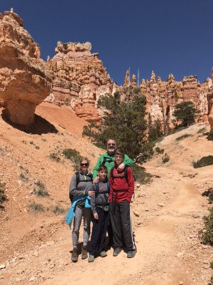 Lyn's family at Bryce Canyon National park