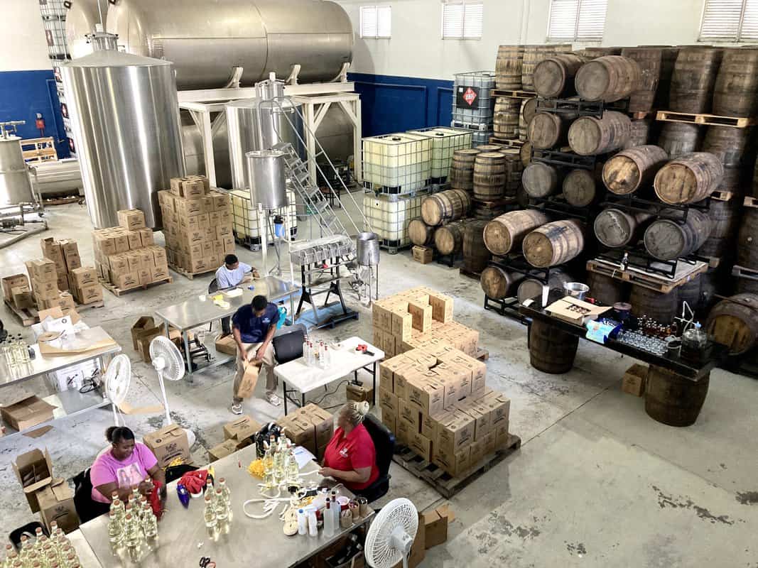 Aerial view of inside John Watling's Distillery - Nassau Bahamas