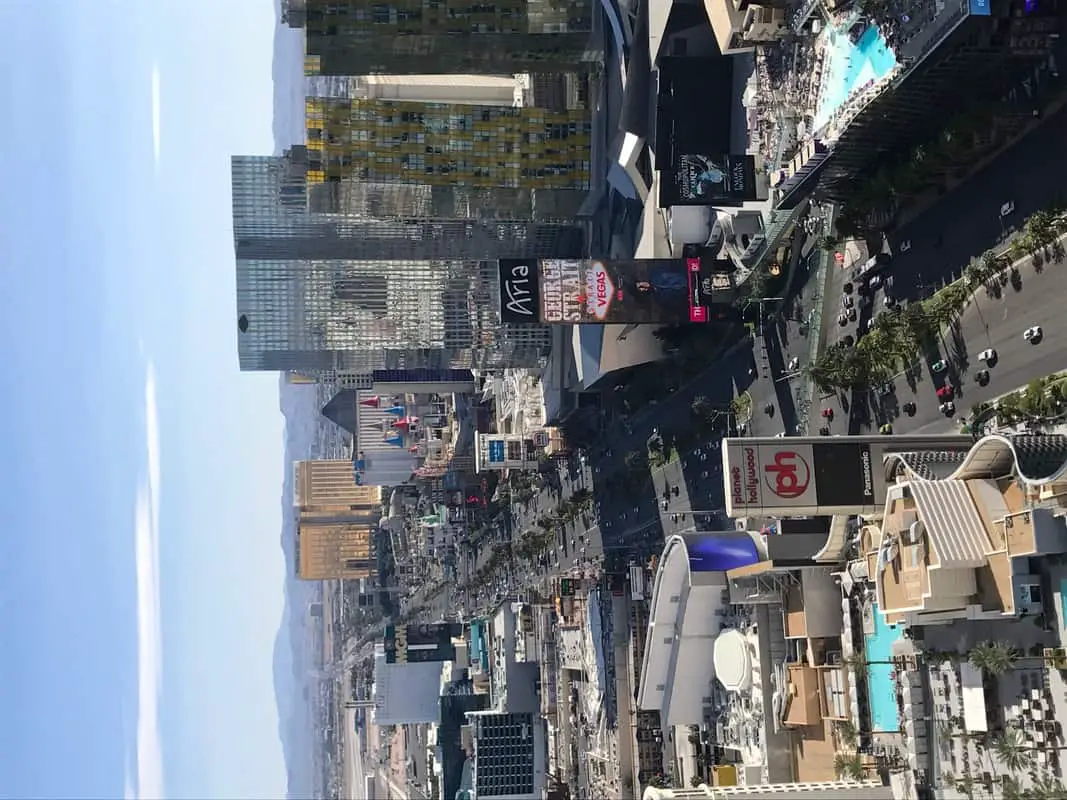 View from the Eiffel Tower at Paris Las Vegas