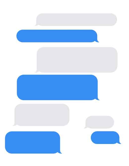 iMessage texting vertical