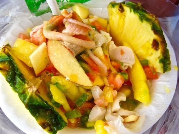 Plate of tropical conch salad 