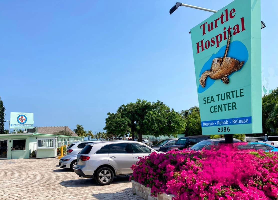 Entrance to the Turtle Hospital in the Florida Keys