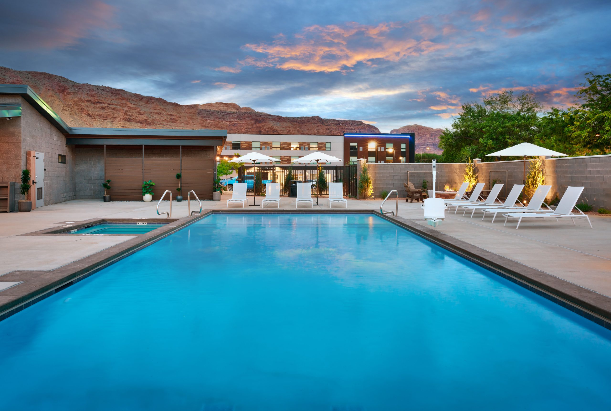 Swimming pool at Radcliffe Hotel in Moab, Utah