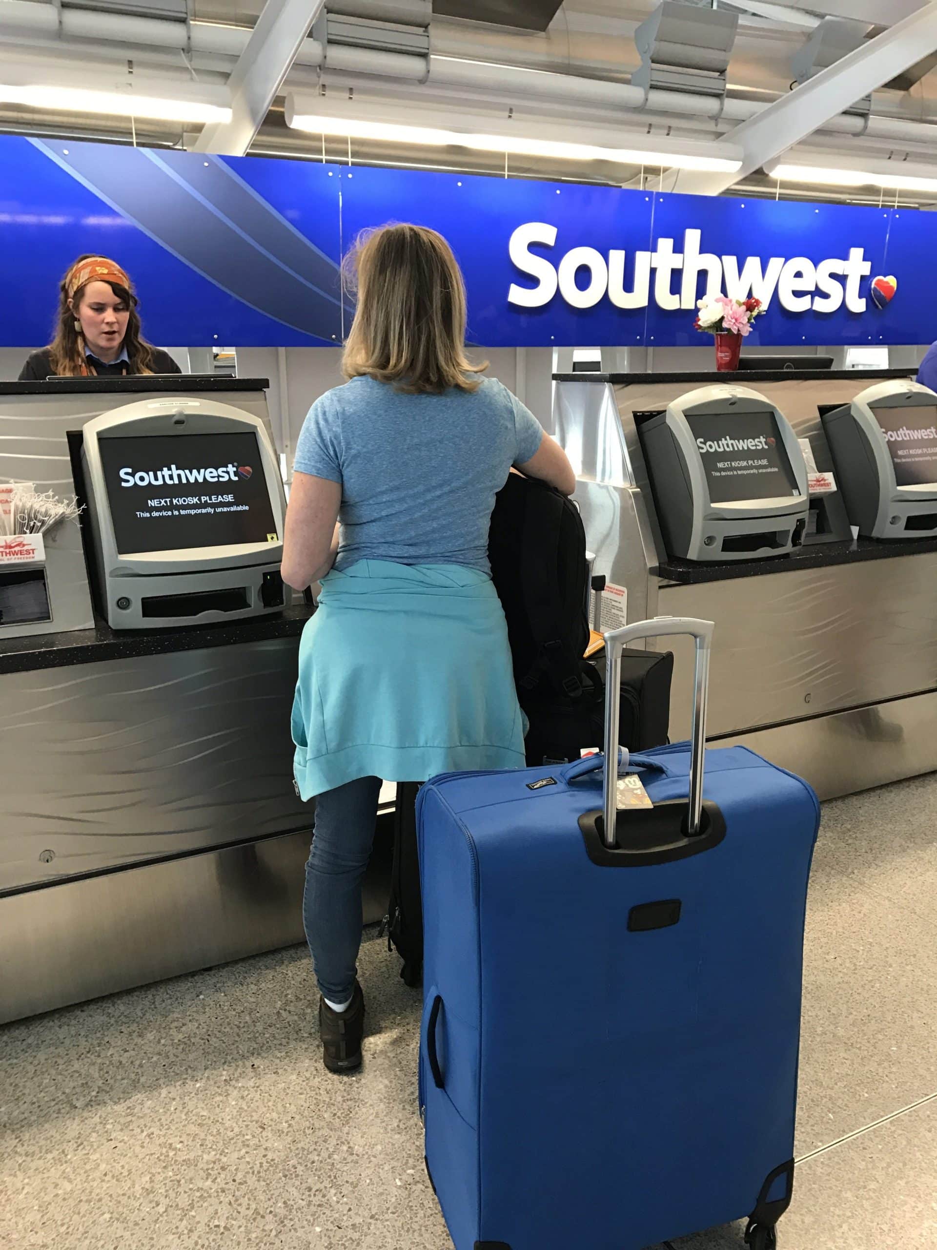 Southwest bag check store in time