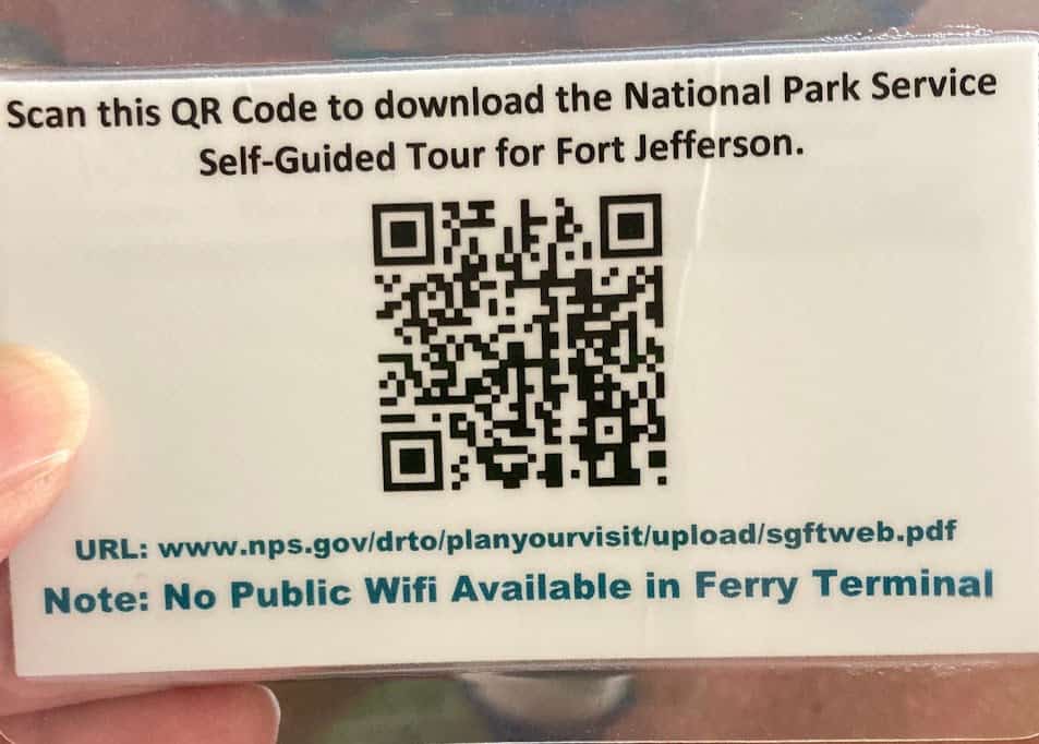 QR code for Self-Guided Tour of Fort Jefferson by the National Park Service.