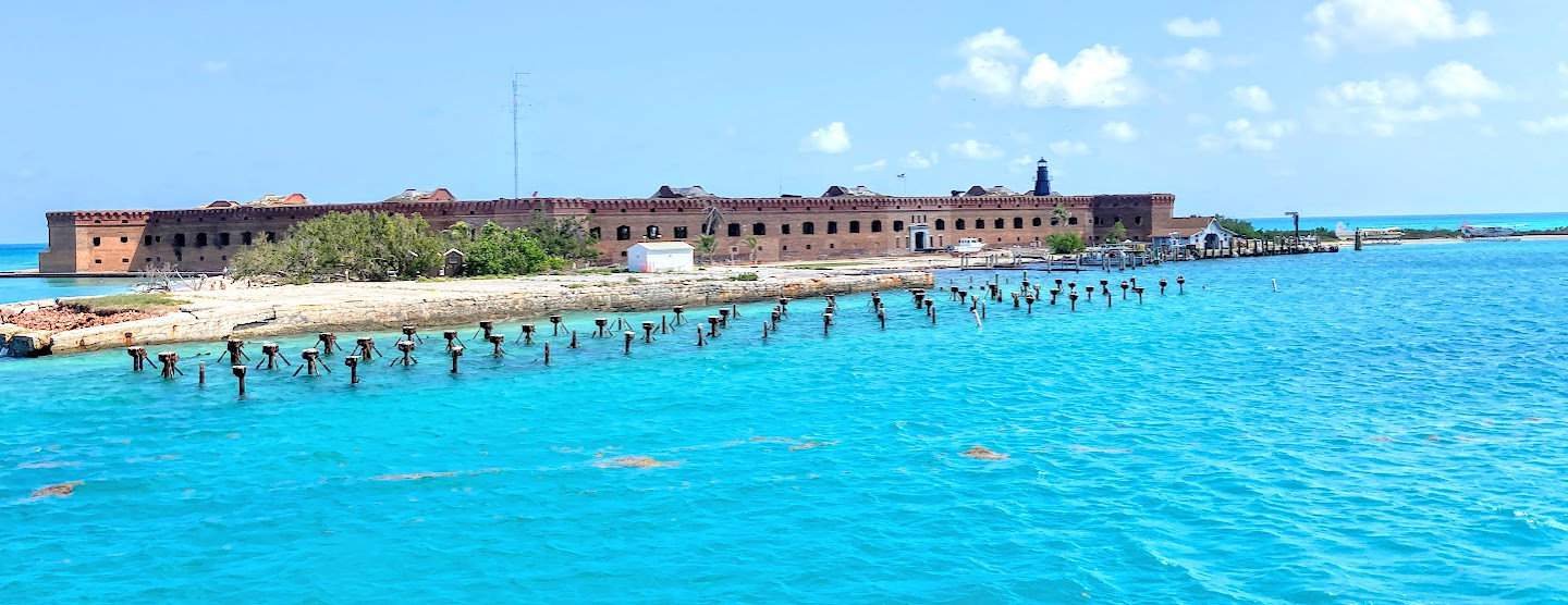 View from ferry when arriving at Fort Jefferson.