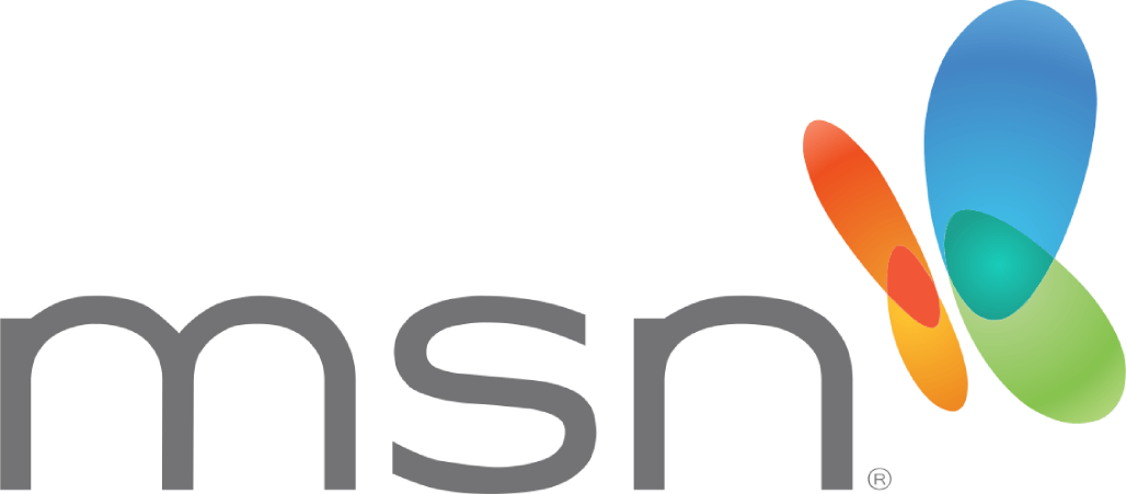 The msn logo on a black background.