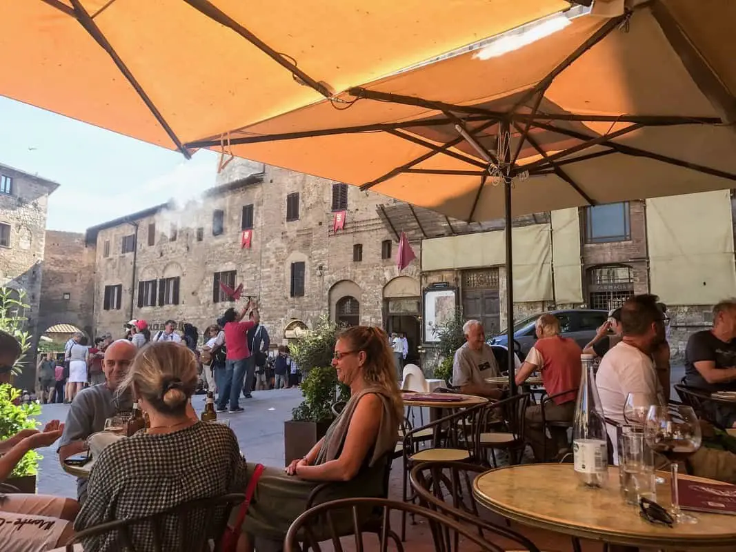 San Gimignano restaurant Tuscany